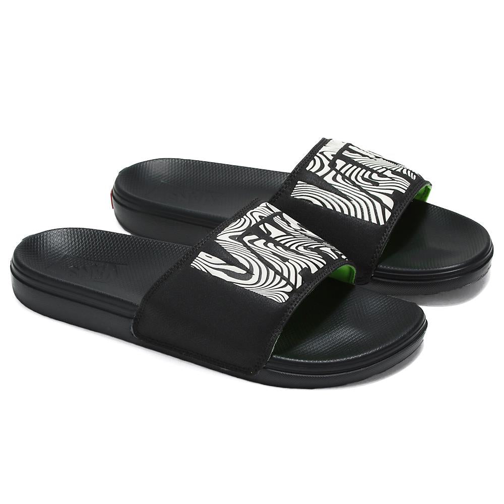 Vans best sale slides black