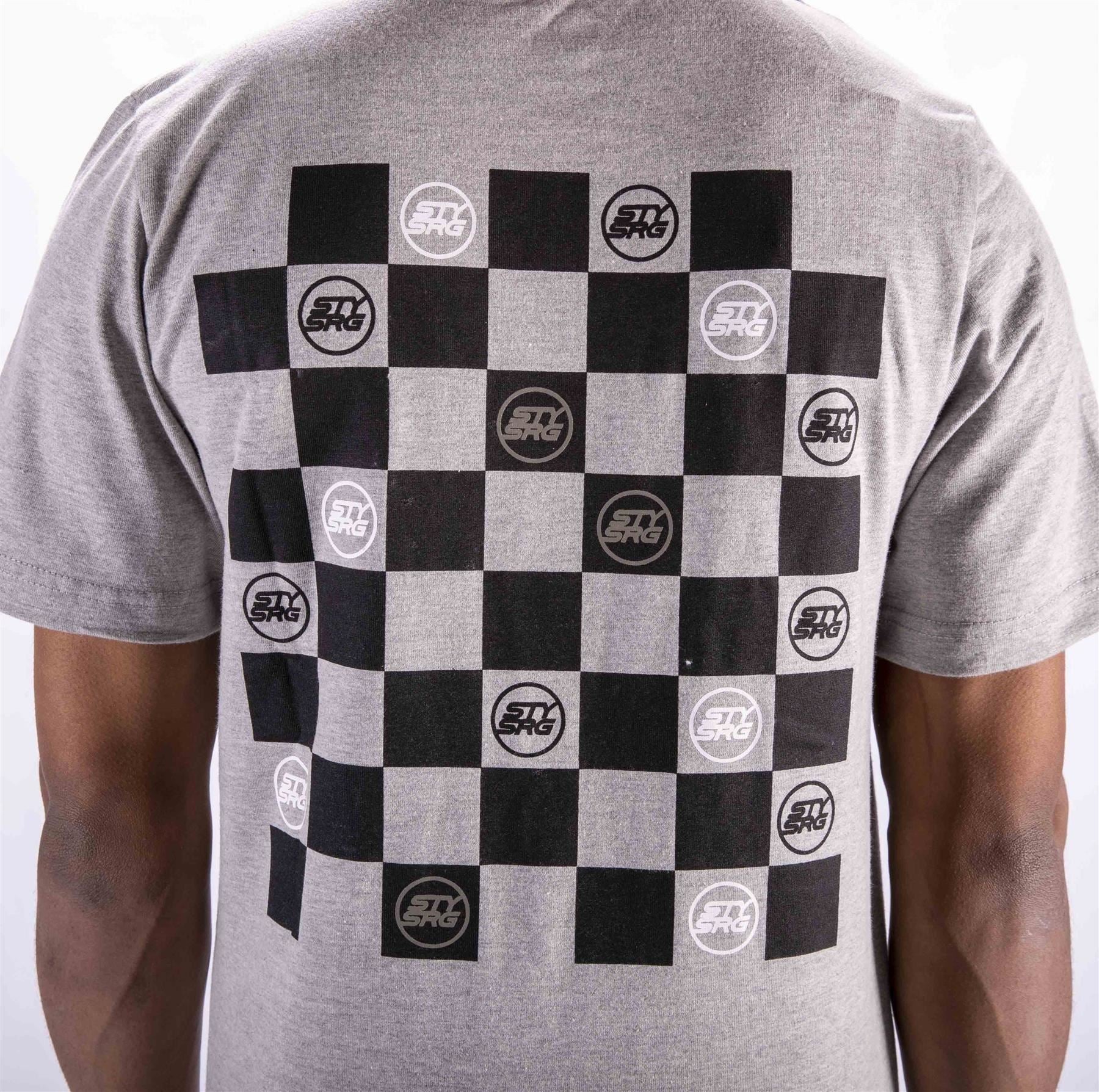 Stay Strong Checker T-Shirt - Grey