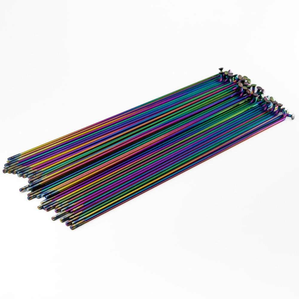 Source Titanium Spokes (40 Pack) - Rainbow