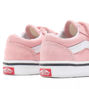 Vans Toddler Old Skool V Shoes - Powder Pink/True White