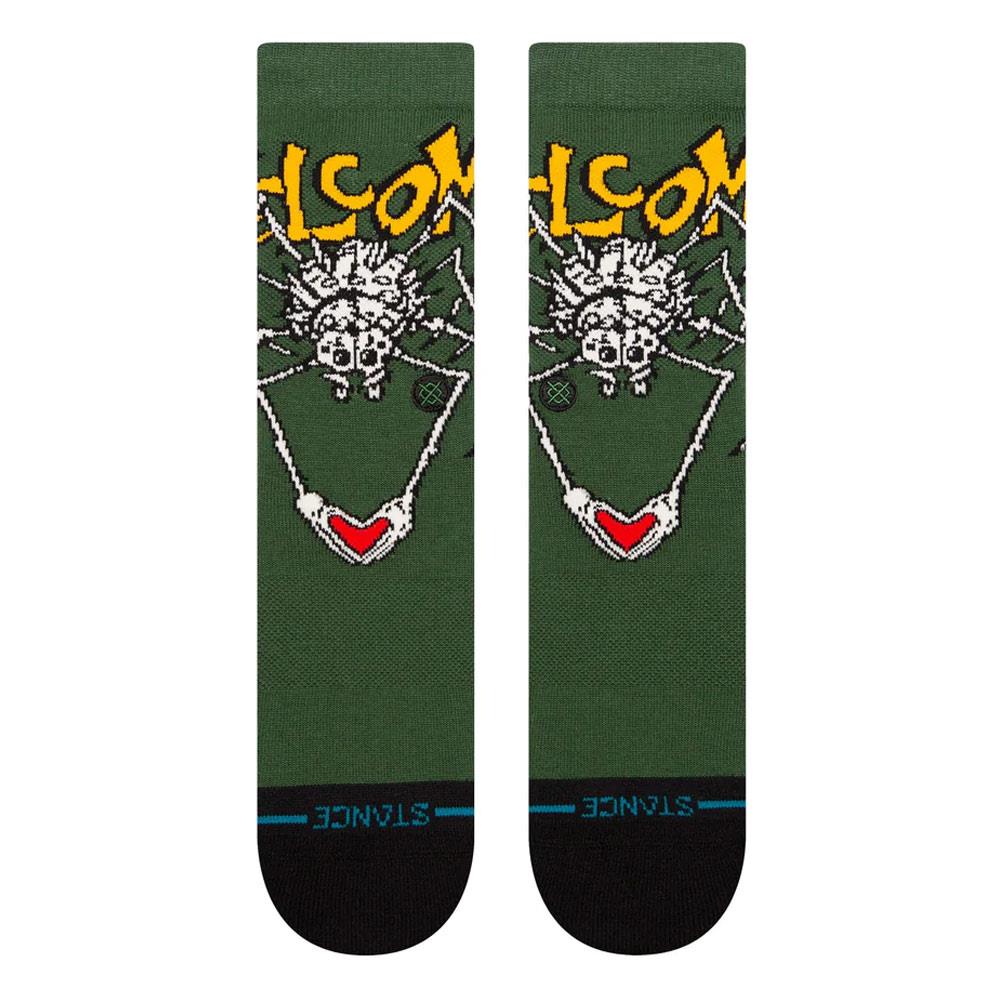 Stance Welcome Wilbur Crew Socks - Green - Large