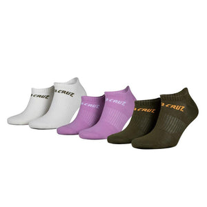 Santa Cruz Womens Strip No Show Socks 3-Pack - Assorted - UK 4-7 Womens