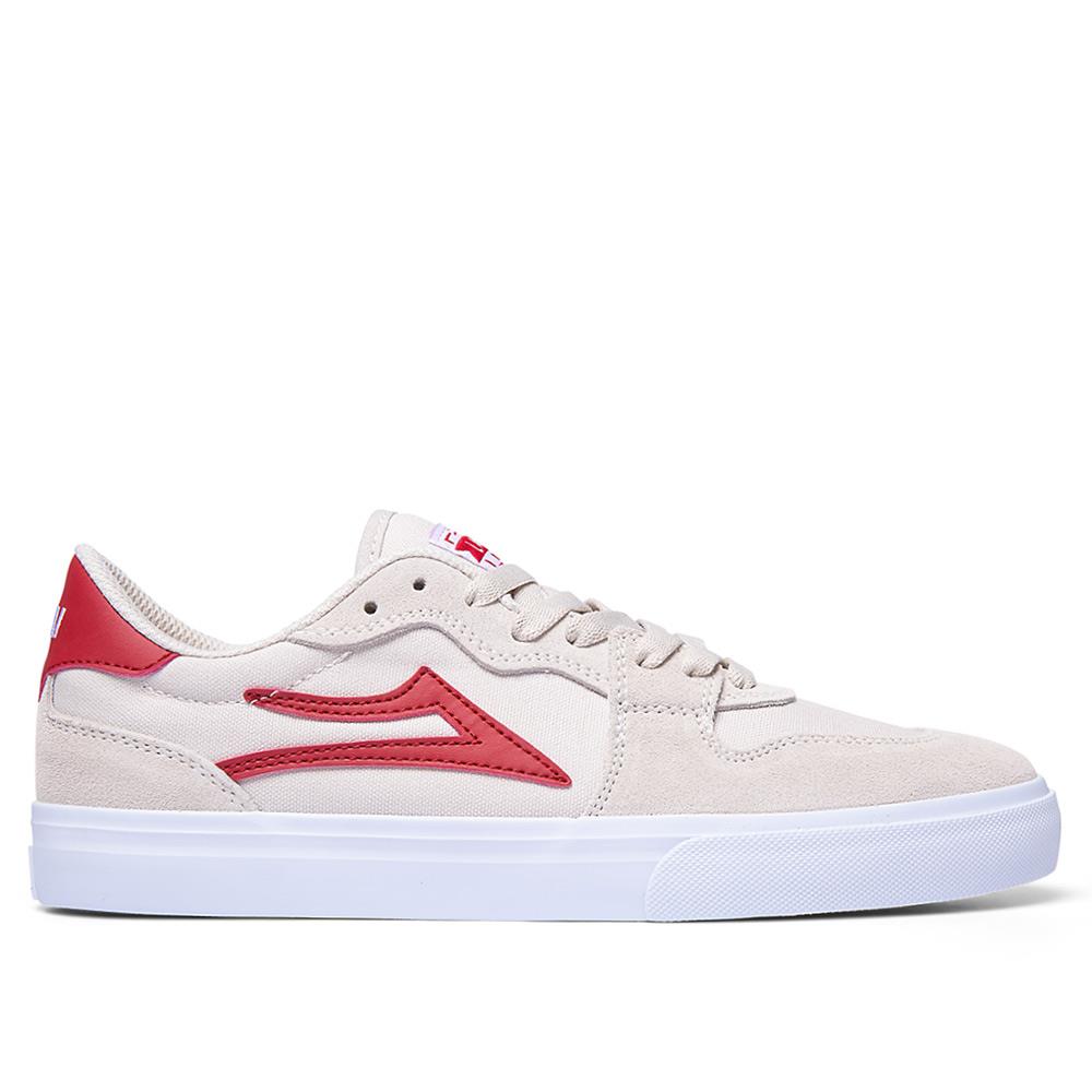 Lakai York - White/Red Suede