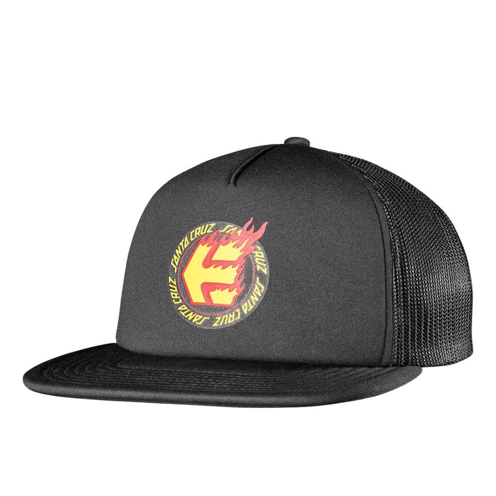 Etnies x Santa Cruz Flame Trucker Cap - Black