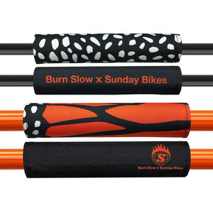 Sunday X Burn Slow Handlebar + Top Tube Pad Set (Reversible) - Monarch/Branded