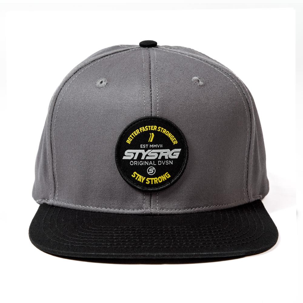 Stay Strong BFS Circle Patch Snapback Cap - Grey/Black