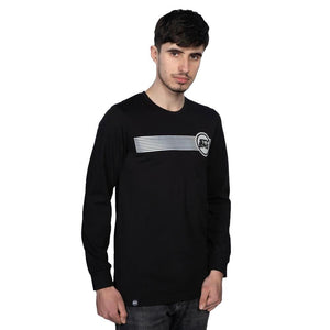 Stay Strong Icon Stripe Reflective Long Sleeve T-Shirt - Black