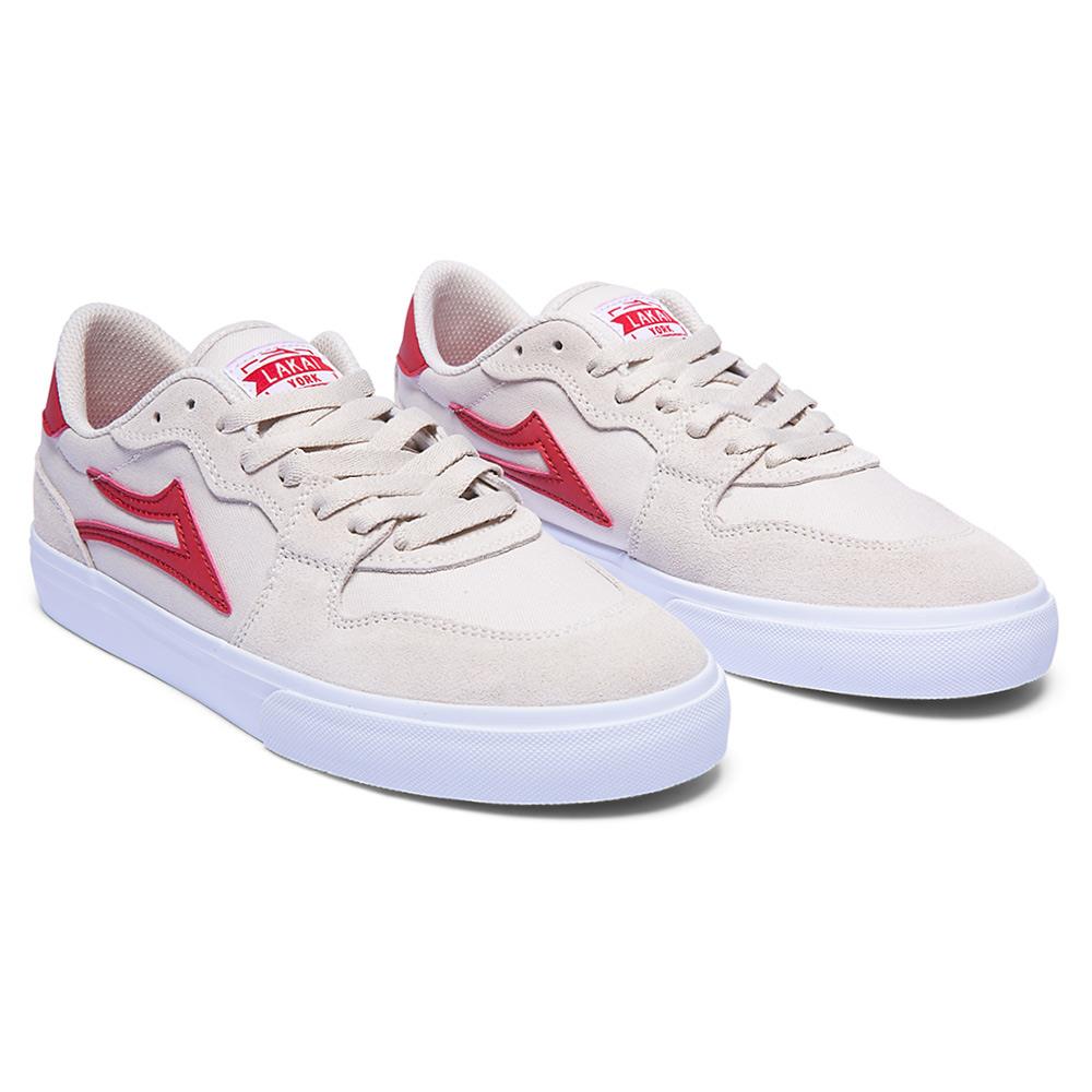 Lakai York - White/Red Suede