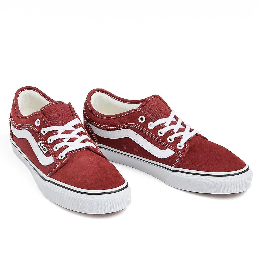 Vans Skate Chukka Low Sidestripe - Burgundy/White