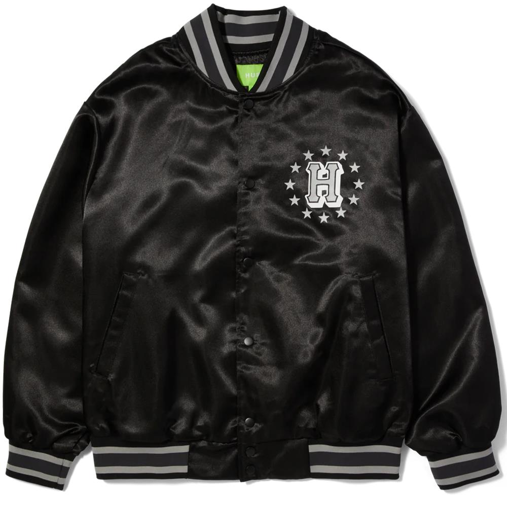 Huf Galactic Stack Baseball Jacket - Black