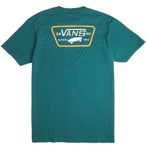 Vans Full Patch Back T-Shirt - Deep Teal/White