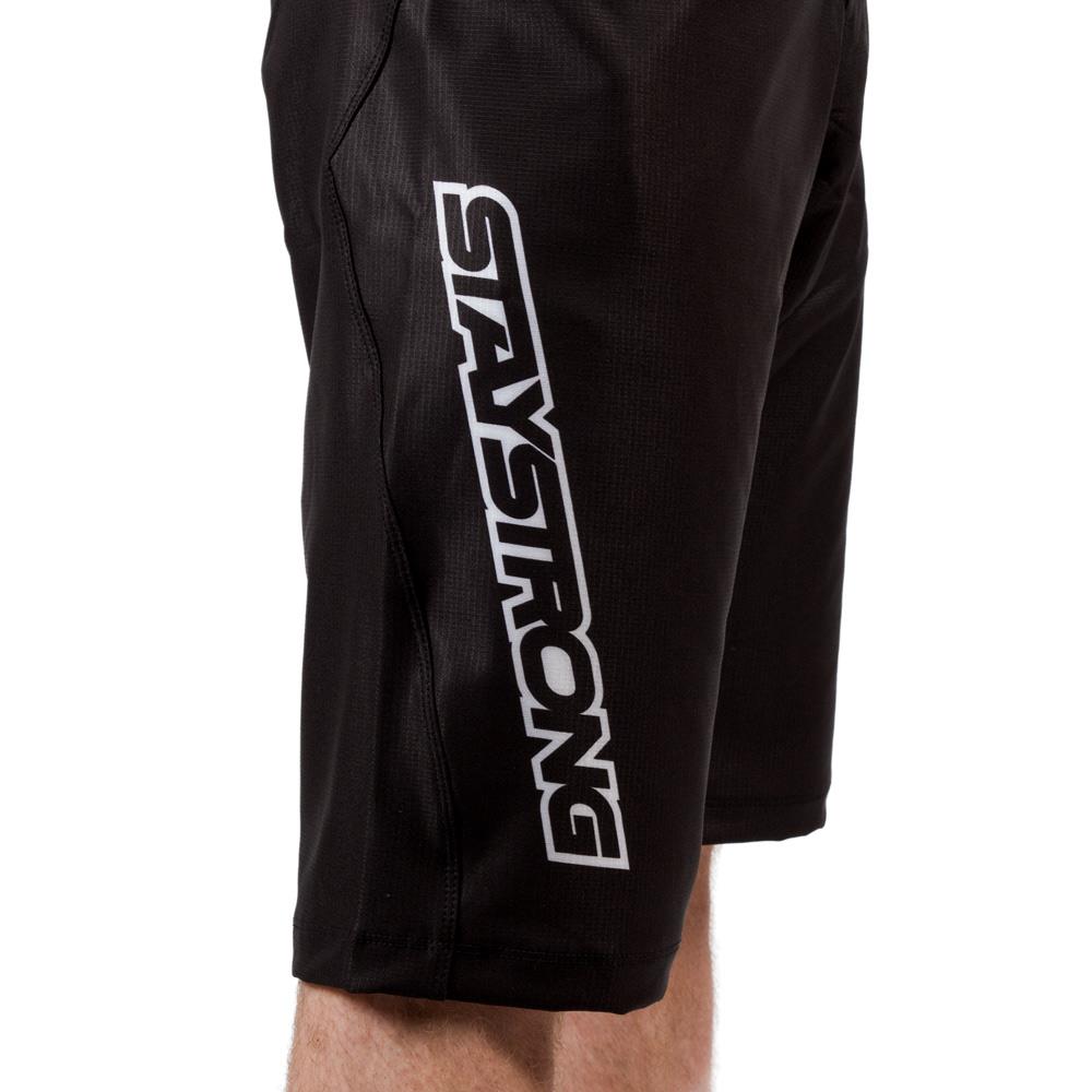 Stay Strong V3 Race Shorts - Black/White