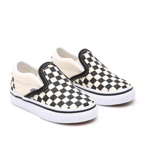 Vans Toddler Slip On Shoes 1 4 Years Checkerboard Black White