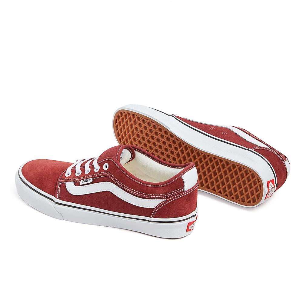 Vans Skate Chukka Low Sidestripe - Burgundy/White