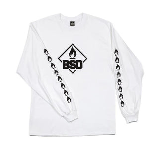 BSD Roastin Long Sleeve T-shirt - White