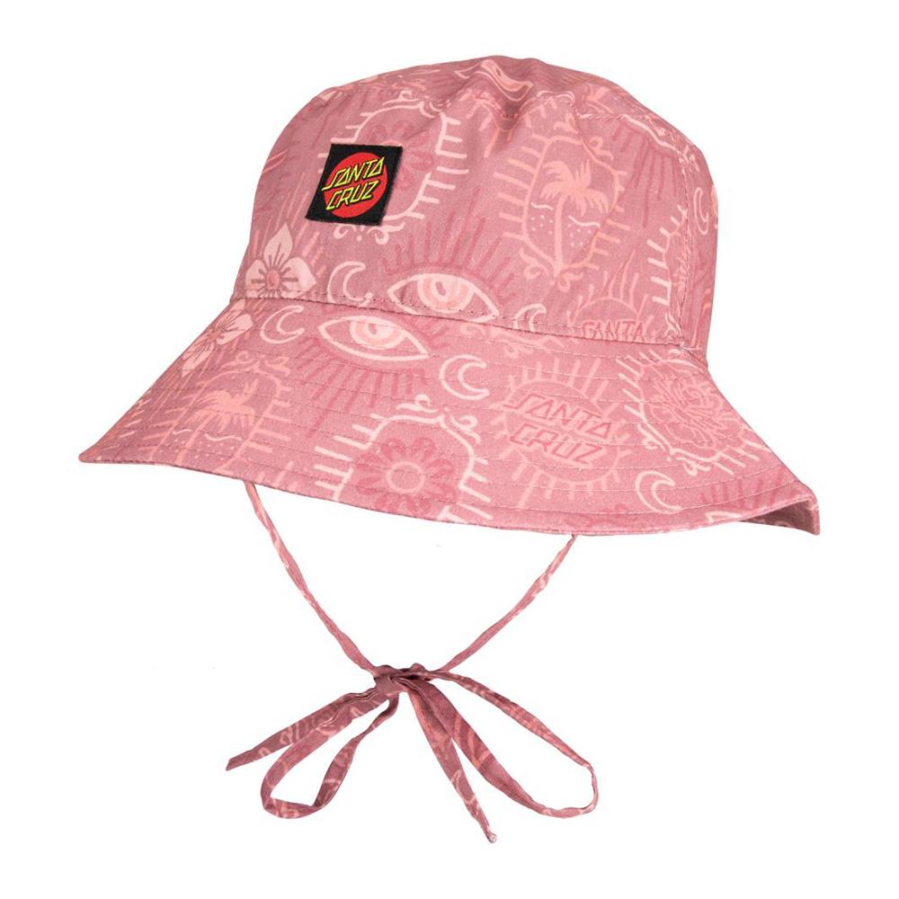 Santa Cruz Womens Classic Tie Bucket Hat - Red Patchwork