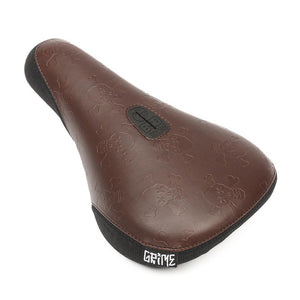 BSD Grime Skull Repeat Fat Pivotal Seat - Brown