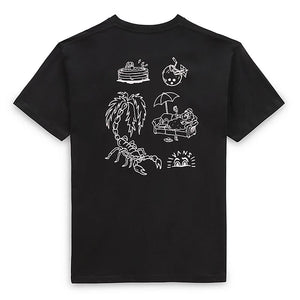 Vans Hand Drawn Vans Paradise T-Shirt - Black