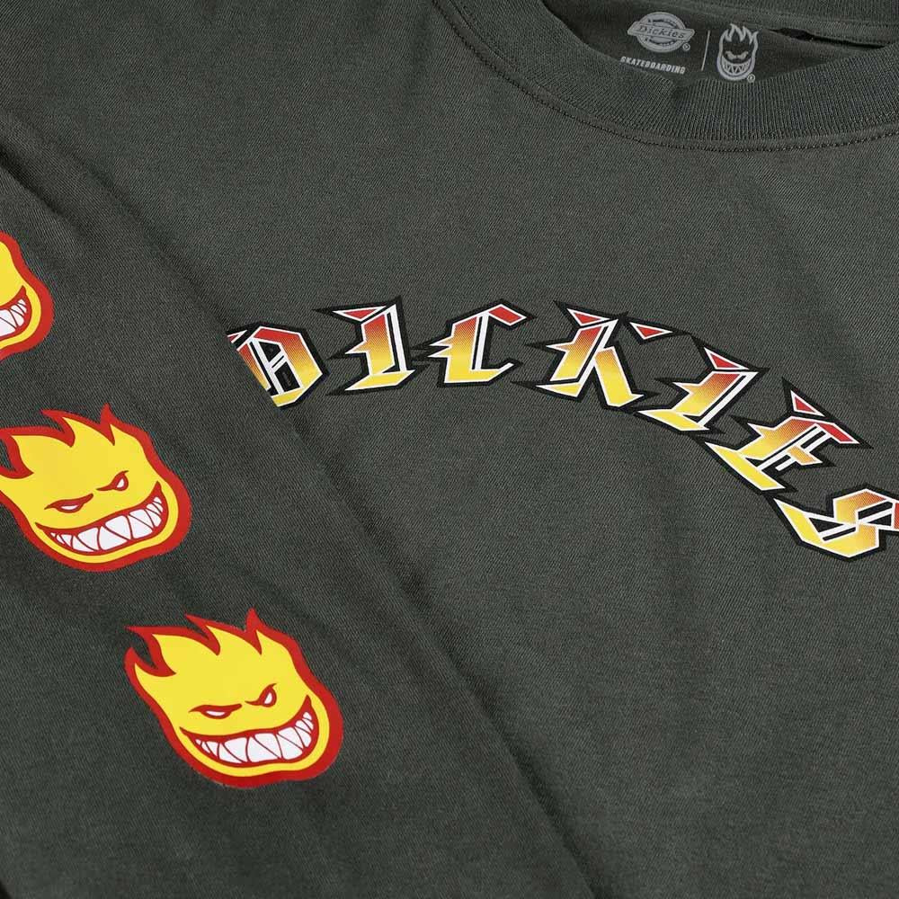 Dickies x Spitfire Kids Long Sleeve T-shirt - Olive Green