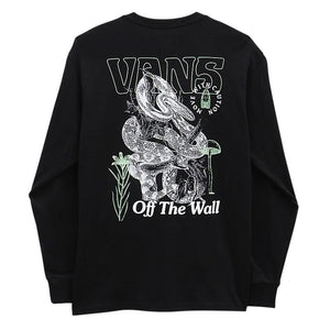 Vans Distorted Snake Long Sleeve T-Shirt - Black