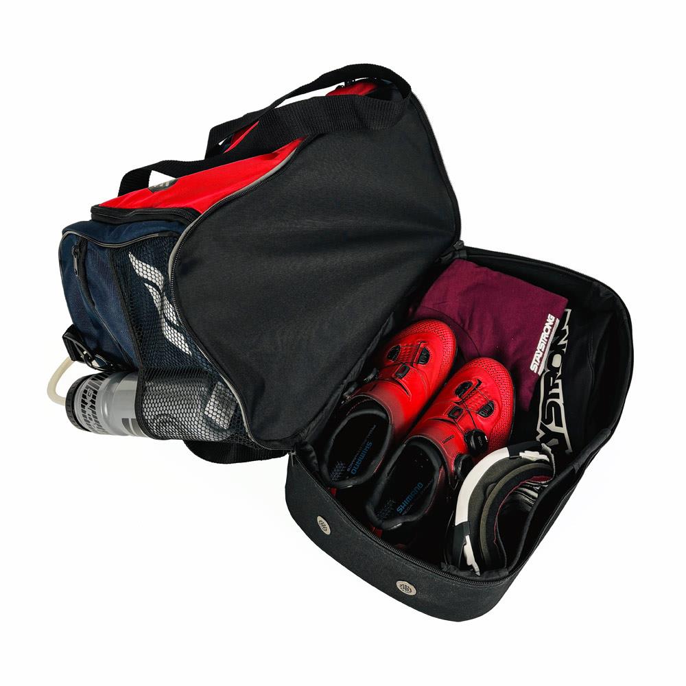 Stay Strong Chevron Kit/Helmet Bag - Navy and Red