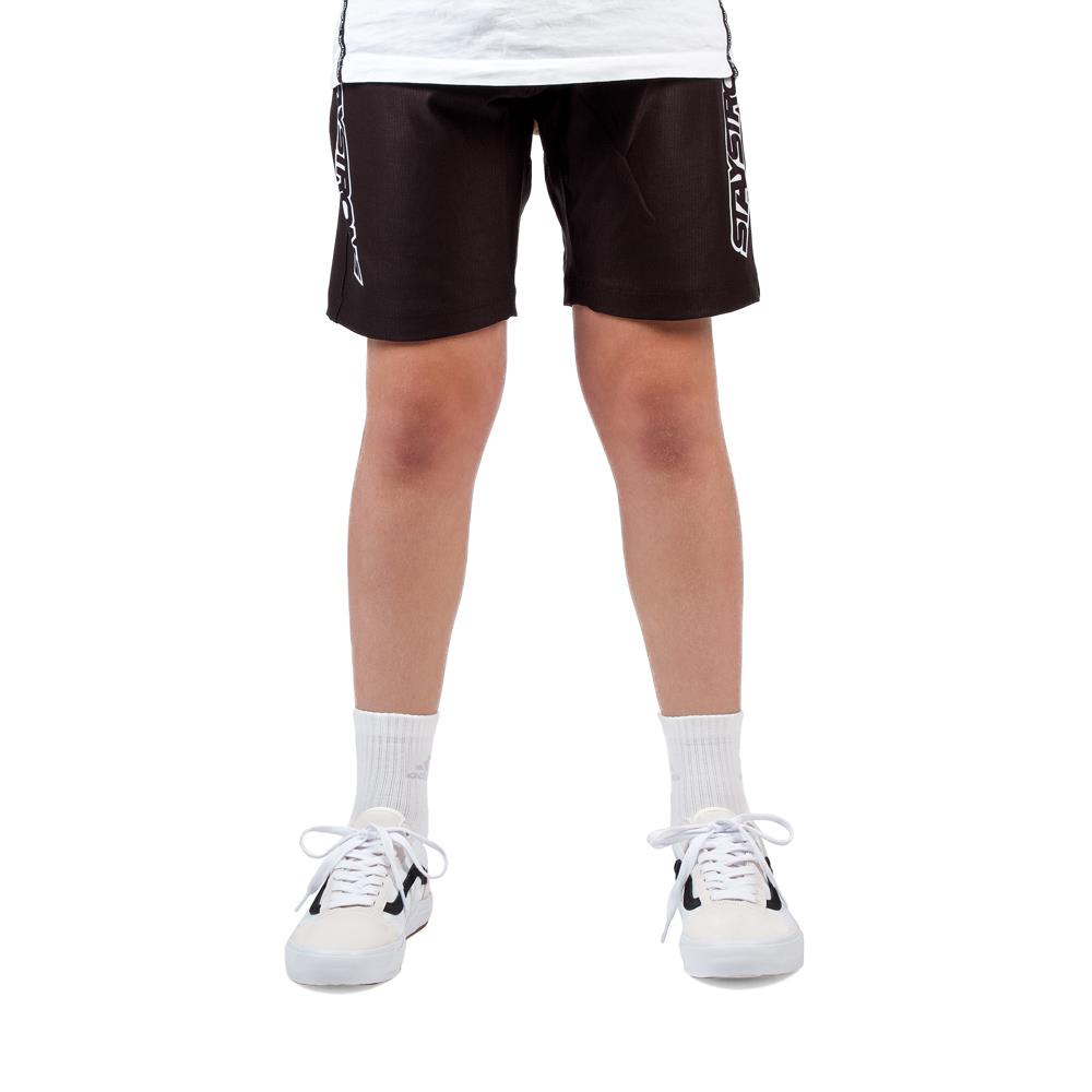 Stay Strong Youth V3 Rennshorts - Schwarz/Weiß