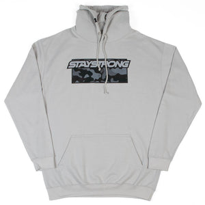 Stay Strong Camo Hooded Sweat - Moon Dust Grey