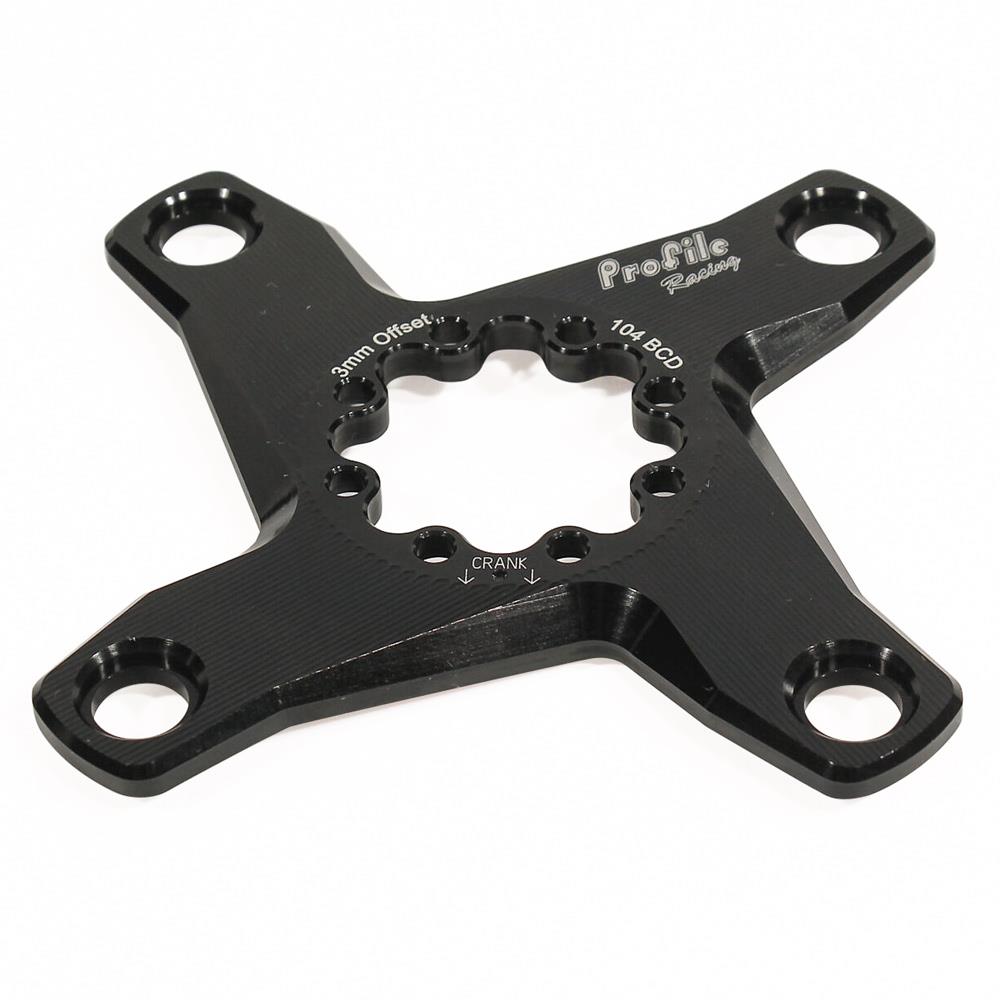 Profile Elite AL Single Chainring Spider - Black