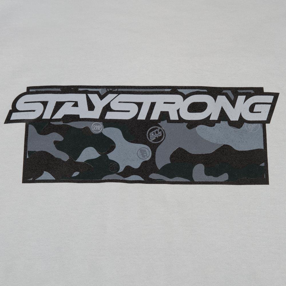 Stay Strong Camo Hooded Sweat - Moon Dust Grey