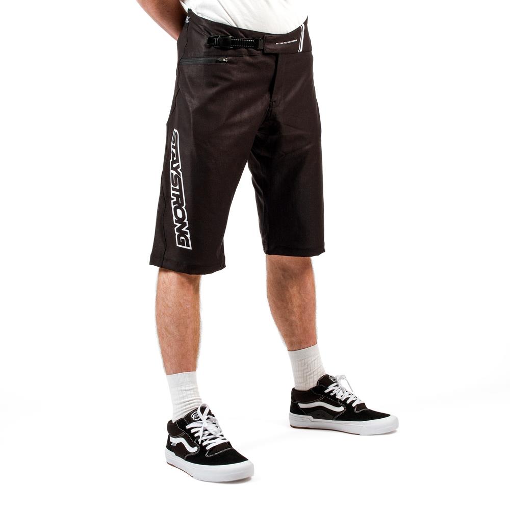 Stay Strong V3 Race Shorts - Black/White