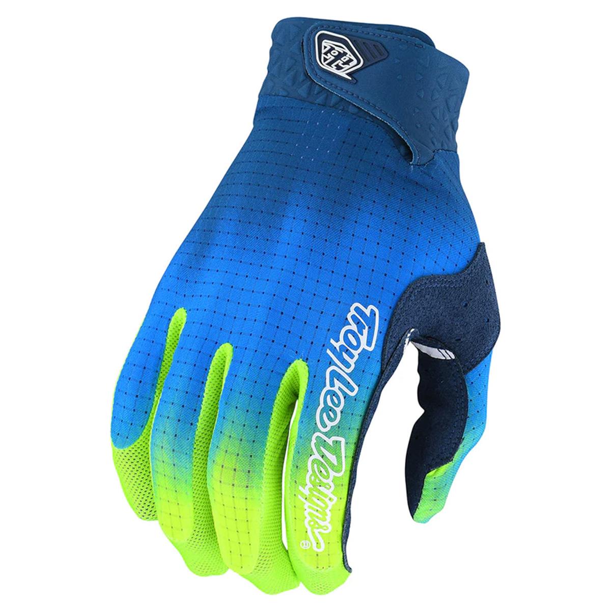 Troy Lee Air Race Gloves - Jet Fuel Navy/Yellow