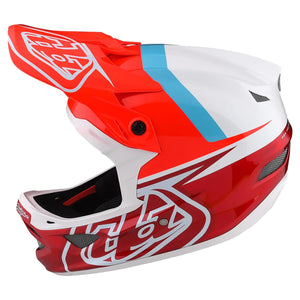 Troy Lee D3 Fiberlite Race Helmet - Slant Red