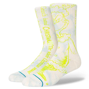 Stance Merry Grinchmas Socks - Off White/Large