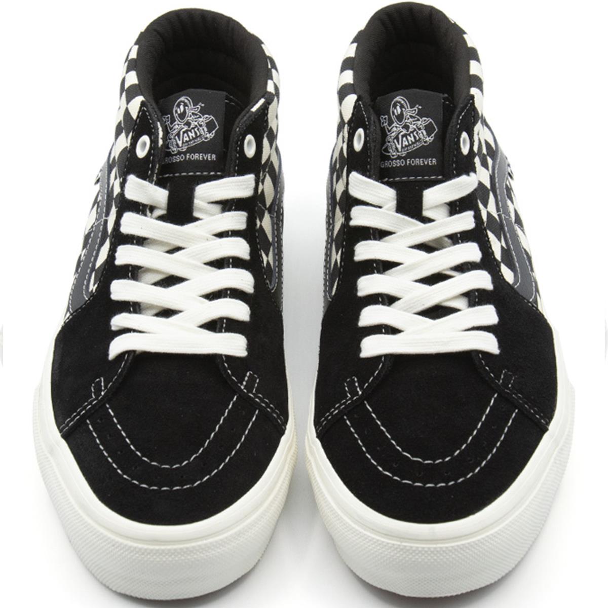 Vans Skate Grosso Mid - Checkerboard Black/Marshmallow