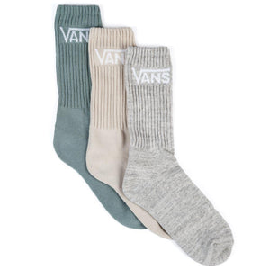 Vans Classic Crew Socks 3 Pack - Green/White