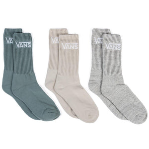 Vans Classic Crew Socks 3 Pack - Green/White