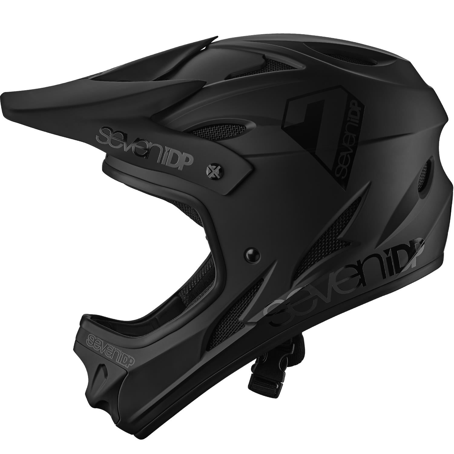 Seven iDP M1 Youth Race Helmet - Matt Black/Gloss Black