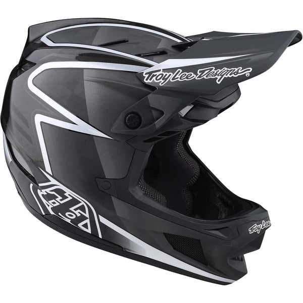 Troy Lee Designs D4 Carbon Helmet - Lines Black/Grey